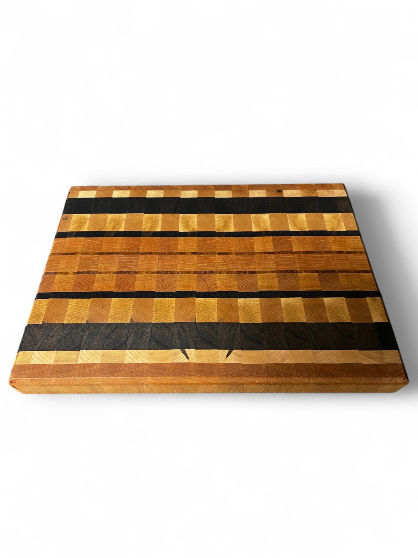 Striped Artisan End Grain Cutting Board