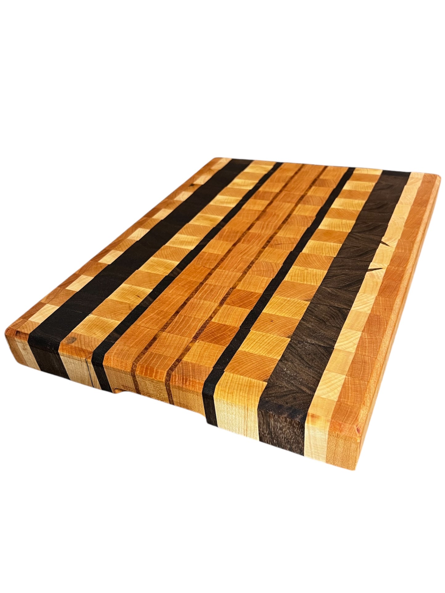 Striped Artisan End Grain Cutting Board