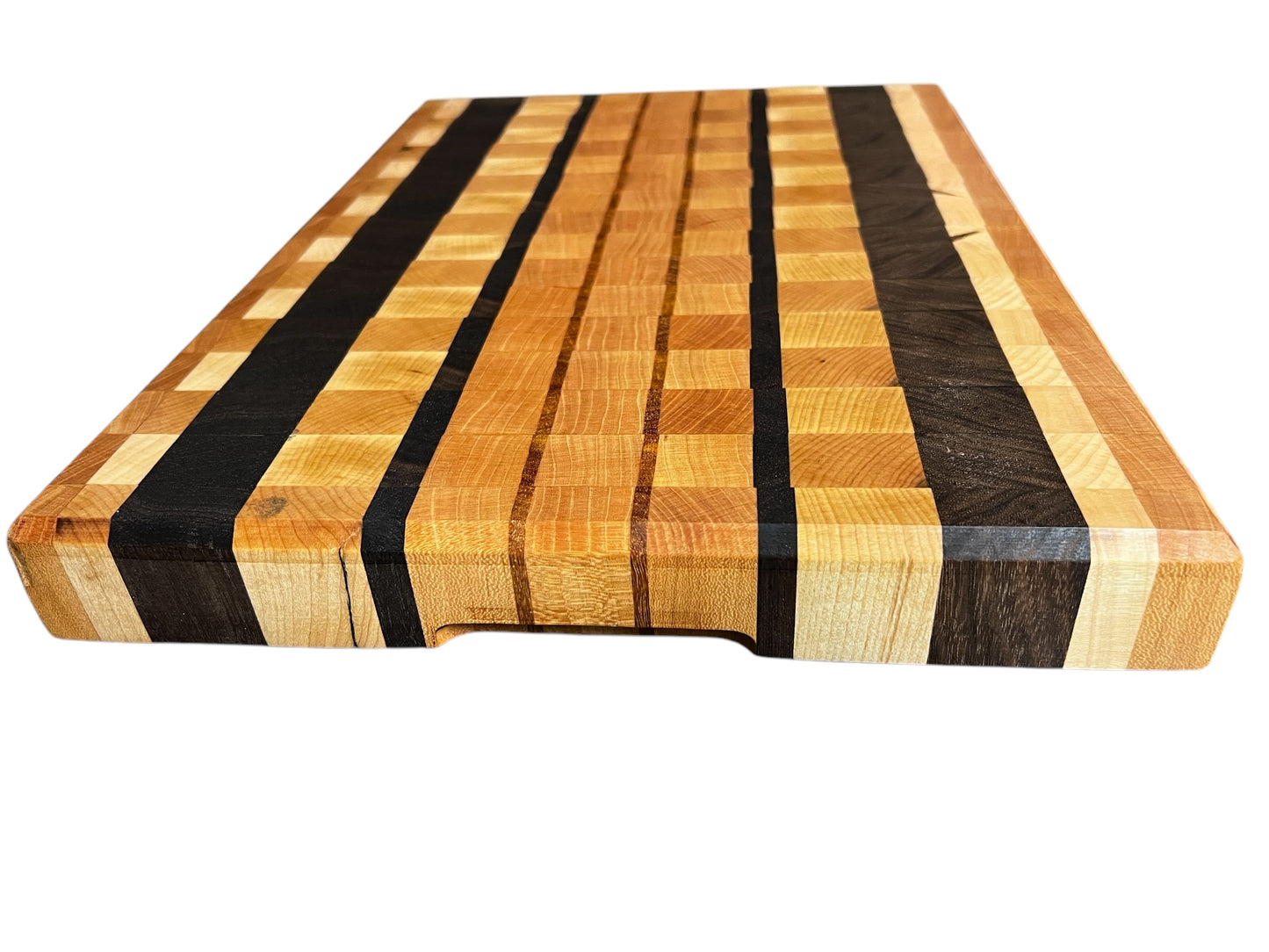 Striped Artisan End Grain Cutting Board